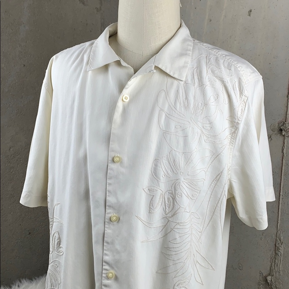 Tommy Bahama Men 100% Silk Button Down XL